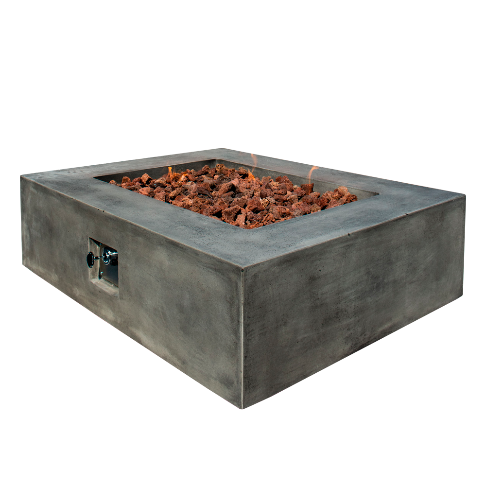 Rectangular Roma Pit Manhattan Concrete Rectangular Fire Pit 06 – STONELUM