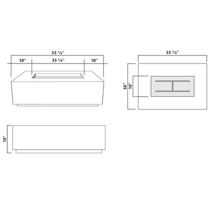 Manhattan Concrete Rectangular Fire Pit 01