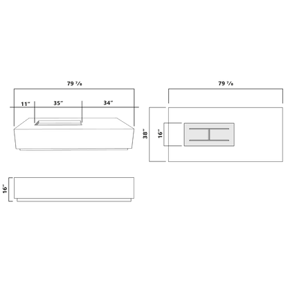 Manhattan Concrete Rectangular Fire Pit 02