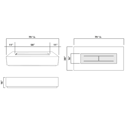 Manhattan Concrete Rectangular Fire Pit 03