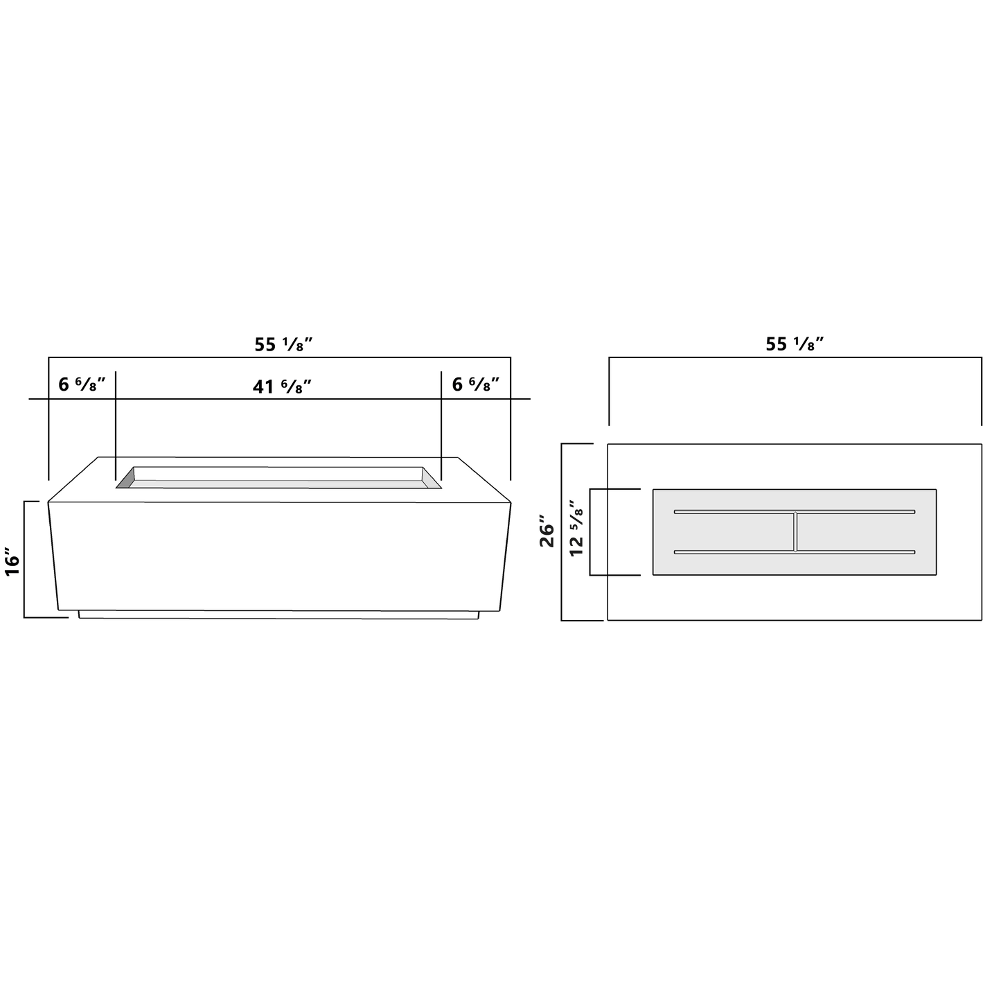 Manhattan Concrete Rectangular Fire Pit 05