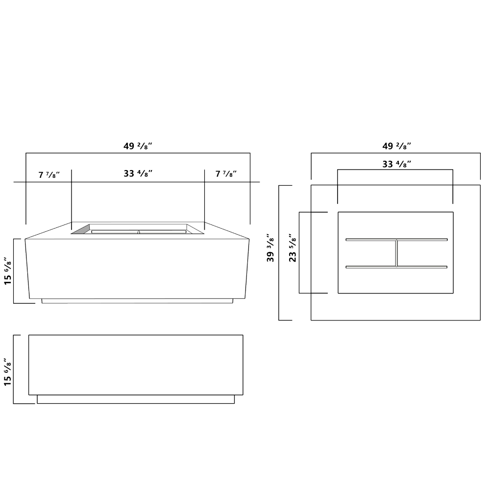 Manhattan Concrete Rectangular Fire Pit 06