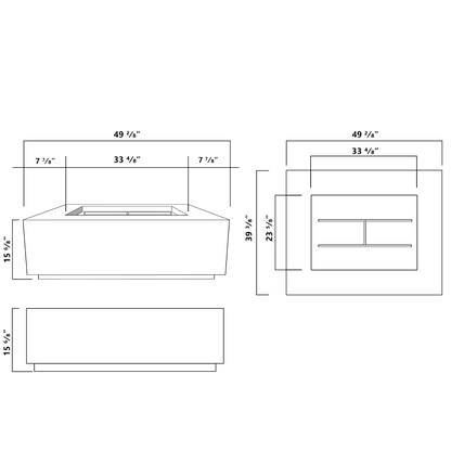 Manhattan Concrete Rectangular Fire Pit 06