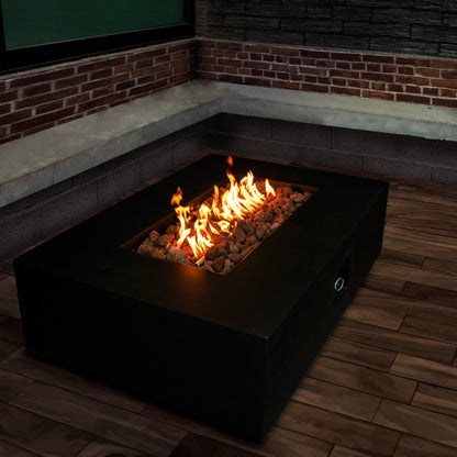 Manhattan Concrete Rectangular Fire Pit 01