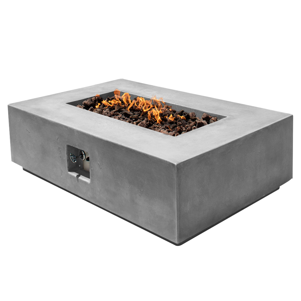 Manhattan Concrete Rectangular Fire Pit 01