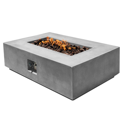 Manhattan Concrete Rectangular Fire Pit 01