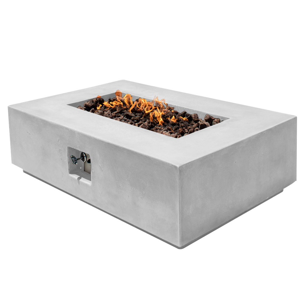 Manhattan Concrete Rectangular Fire Pit 01