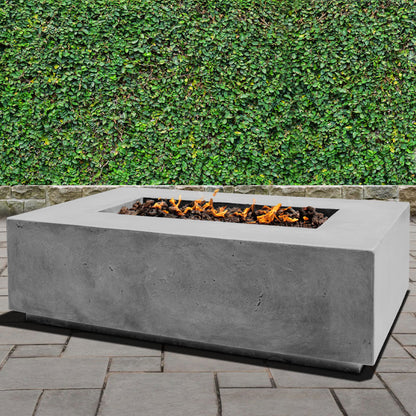 Manhattan Concrete Rectangular Fire Pit 01