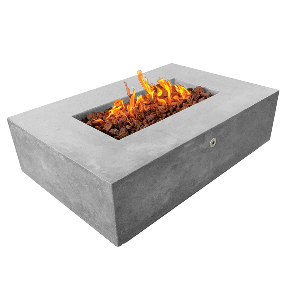 Manhattan Concrete Rectangular Fire Pit 01