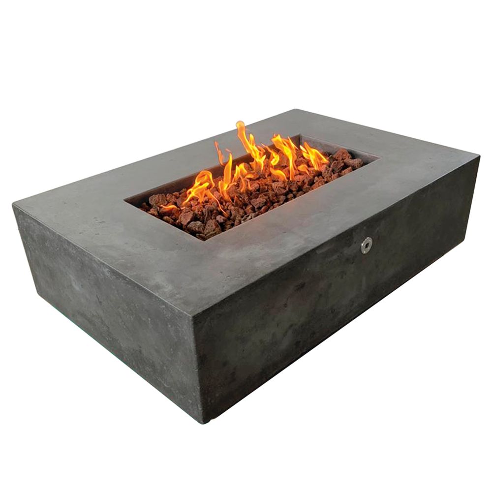 Manhattan Concrete Rectangular Fire Pit 01