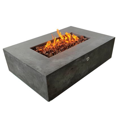 Manhattan Concrete Rectangular Fire Pit 01