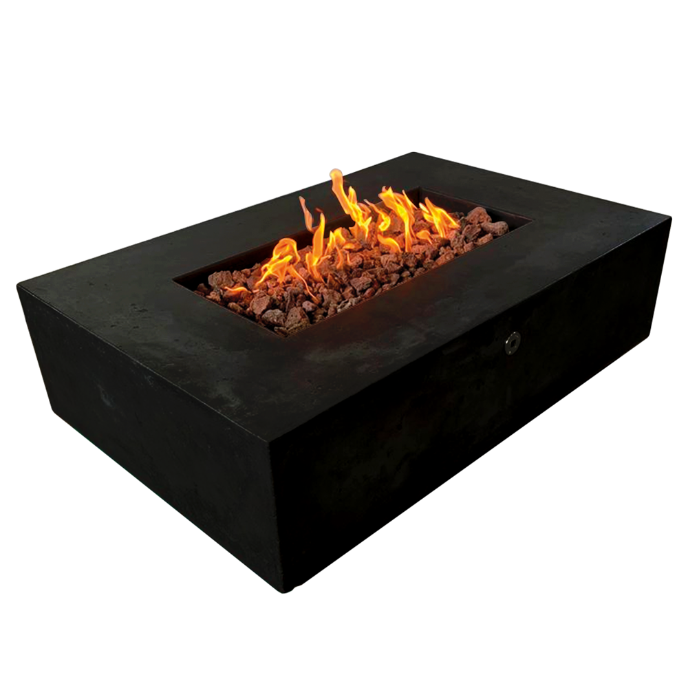 Manhattan Concrete Rectangular Fire Pit 01 – STONELUM
