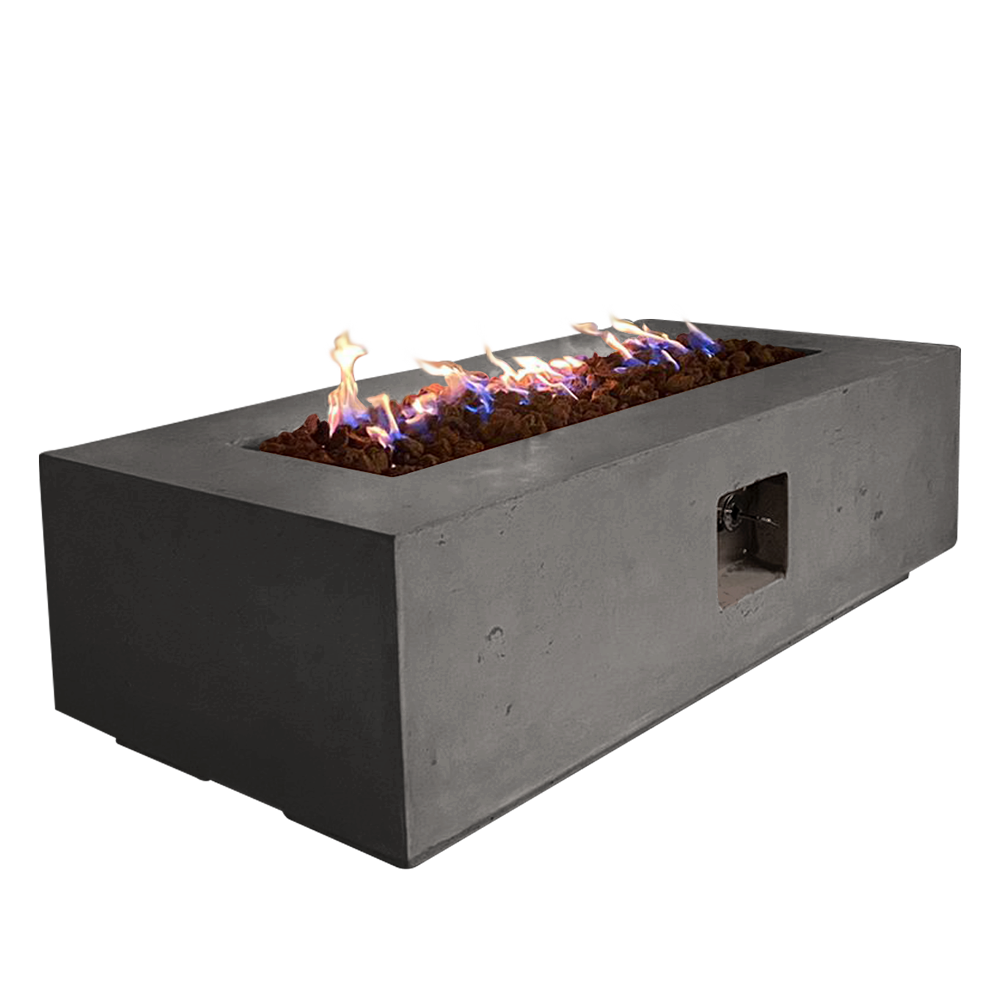 Rectangular Roma Pit Manhattan Concrete Rectangular Fire Pit 05 – STONELUM