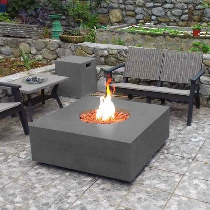 Praga Concrete Square Fire Pit